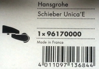Hansgrohe Slider for Unica E chrome 96170000