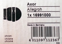 Hansgrohe Griff Axor Allegroh fuer Absperrventil chrom 16991000