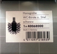 Hansgrohe WC Brste ohne Stiel schwarze Borsten 40068000