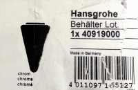 Hansgrohe Glass for lotion dispenser Axor 1901, Atoll, Arco, Allegroh 40919000