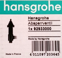 Hansgrohe Stop valve complete 3-hole wash basin fixture chrome 92933000