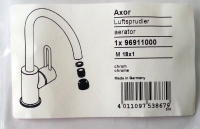 Hansgrohe Perlator M18x1 Axor Fertigset 2-Loch Waschtischarmatur Wandmodell chrom 96911000