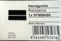 Hansgrohe Nut f ocerhead shower chrome 97958000