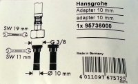 Hansgrohe Adapter Set DN10 d:10mm 95736000