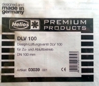 Helios DLV 100 Design valve for air extract 3039 03039