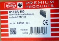 Helios IP-FBA 180 IsoPipe Fassadenblende DN 180 3130