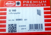 Helios G 160 Lueftungsgitter 0893