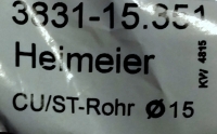 IMI Heimeier Compression fitting nickel plated for Copper and Steel pipe 15 mm and 3/4 