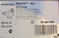 Heimeier TA Einrohrventil TA RVES DN 15 1/2 Zoll fuer seitlichen Einpunktanschluss 50684005
