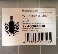 Hansgrohe WC Brste ohne Stiel weisse Borsten 40088000