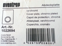 Oventrop Cover plate for Unibox Individual room control depth 57mm chrome-plated 1022694
