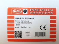 Helios KWL-EVH 220/300W Elektro - Vorheizung KWL-EVH 220/300 4224