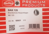 Helios BAK 125 Brandschutz Absperrklappe ND 125 BAK 125 2621