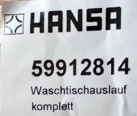 Hansa Auslauf Waschtisch komplett chrom 59912814