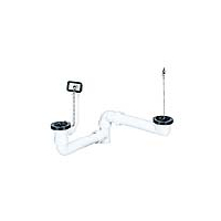 Dallmer Ab- und Ueberlauf-Set 023 U 2 Ketten 1 1/2 Zoll 110312