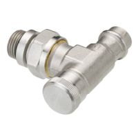 Danfoss Ruecklaufverschraubung RLV 15 R 1/2 Pressfit Eck vernickelt 003L1825