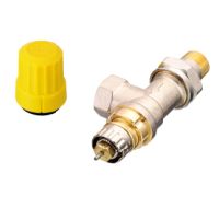 Danfoss Ventilgehaeuse RA-UR 10 R 3/8 UK (Axial) matt vernickelt 013G3297