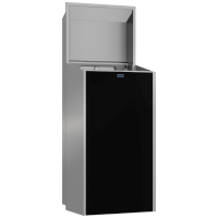 Franke Abfallbehlter, EXOS, Edelstahl, UP, 304x790x251 mm, Front ESG schwarz, 30l 2030034629