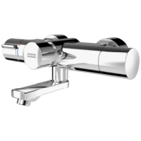 Franke Wandbatterie, F5, hydr., Thermostat, Schwenkauslauf, 195 mm, Hygieneeinheit 2030040243