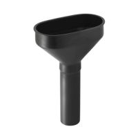 Geberit Trichter oval PE schwarz d 50mm ohne Rand mit Ventilsieb 352379161