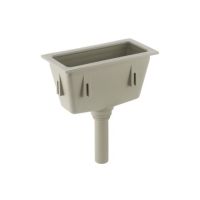 Geberit Trichter rechteckig PP grau d 50mm 295x145 mm m.eckigem Rand u.Ventilsieb 352389081