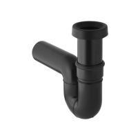 Geberit Ablauf fuer Hock-WC Abg. waagrecht schwarz in PE 167733161