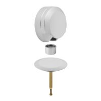 Geberit Uniflex trim set D52 for bath with inflow,  drain, and overflow chrome-plated 150425211