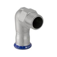 Geberit Mapress Adaptor with 90 degrees  diameter 54xR2 with male thread CrNiMo steel  33839