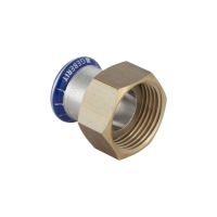 Geberit Mapress Anschlussverschr. d 15xG1/2 flachdichtend (Cr-Ni-Mo-Stahl) UeM (Ms) 35042