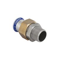 Geberit Mapress Adaptor Connection  d15xR3/4 flat-sealing with male thread CrNiMo steel  special nut (Ms) 35331