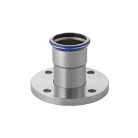 Geberit Mapress Flansch mit Pressmuffe d 15 (Cr-Ni-Mo-Stahl) 33702