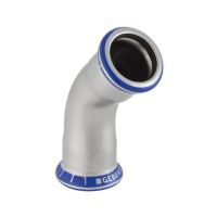 Geberit Mapress Bend 45 degrees  diameter 108 silicone-free  CrNiMo steel  82611