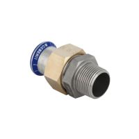 Geberit Mapress Adaptor Connection  d35xR1 1/4 with male thread flat-sealing silicone-free (Cr-Ni-Mo-pc.) Ms 85338