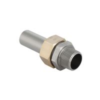 Geberit Mapress Adaptor Connection  d15xR1/2 with male thread and plain end CrNiMo steel  35400