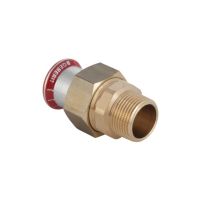 Geberit Mapress Carbon Steel Adaptor Connection  with male thread flat-sealing zinc-plated diameter 18xR1/2 25332