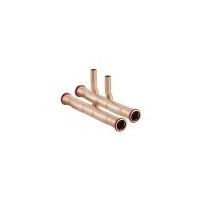 Geberit Mapress Copper Connector t-piece set diameter 22x15 for inlet and return flow (Carbon Steel outside copper-plated) 24007