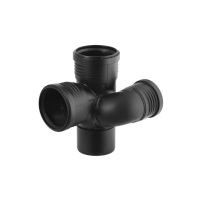 Geberit Silent-PP SchachtabzweigMAX 87,5  Grad links, mit Muffen DN 90 / 75 / 90 390464141