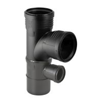 Geberit Silent-PP Double Junction MAX 88.5 degrees  one-sided with sleeves DN/OD 90/90/50 390456141