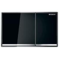 Geberit Flush plate Omega60,  for dual flush Glass black 115081SJ1