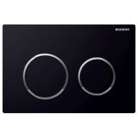 Geberit Flush plate Omega20,  for dual flush black/gloss-chrome/black 115085KM1
