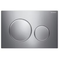 Geberit Flush plate Sigma20,  for dual flush gloss-chrome / matt-chrome / gloss-chrome 115882KH1