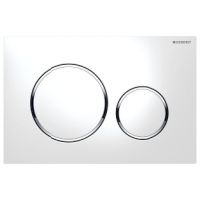 Geberit BetPl. Sigma20, fr 2-Mengen-Sp. wei / glanzchrom / wei 115882KJ1