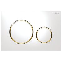 Geberit BetPl. Sigma20, fr 2-Mengen-Sp. wei / vergoldet / wei 115882KK1