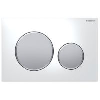 Geberit BetPl. Sigma20, fr 2-Mengen-Sp. wei / mattchrom / mattchrom 115882KL1