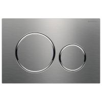 Geberit BetPl. Sigma20, fr 2-Mengen-Sp. Edelstahl gebrstet/poliert/gebrstet 115882SN1