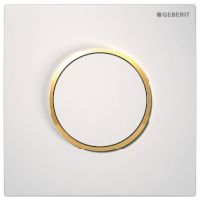 Geberit HyTouch UR-Handausloesung weiss/gold Kunststoff Sigma10 pneumatisch 116015KK1
