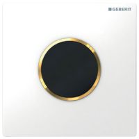 Geberit HyTronic UR-Strg. Sigma10 weiss/gold Zink-Druckguss beruehrungslos IR/Batterie 116035KK1
