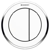 Geberit Remote control type 10 pneumatic for dual flush concealed press-button white/gloss-chrome 116055KJ1