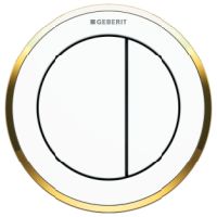 Geberit Remote control type 10 pneumatic for dual flush Mbel/furniture press button white/gold-colour 116057KK1