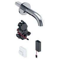 Geberit Waschtischarmatur Piave, Wandmontage mit UP-Funktion Batt. L 17cm o. Mischer 116263211